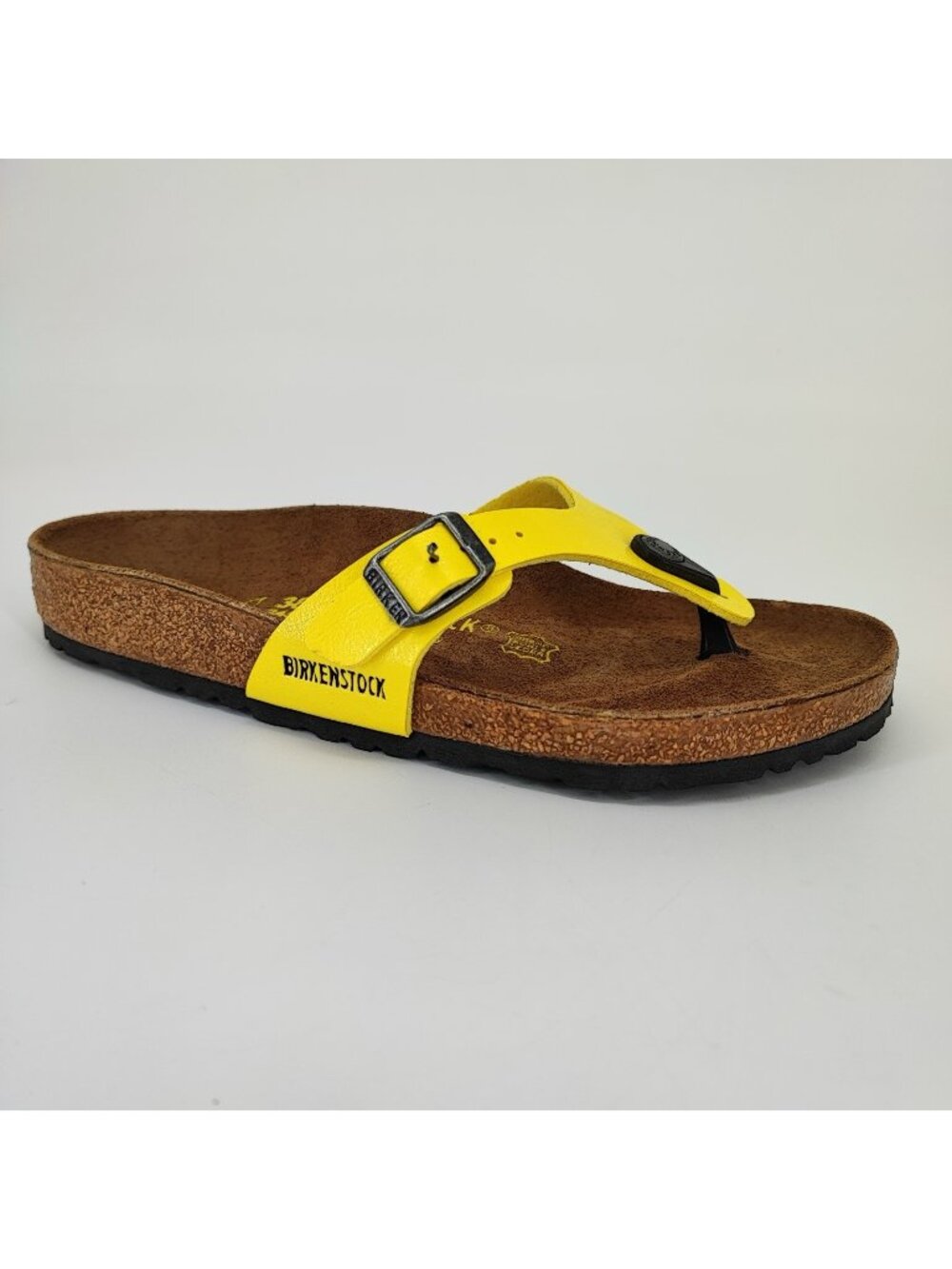 Birkenstock Gizeh Women's Size 7 US Sandals Birko-Flor Regular Yellow Flat